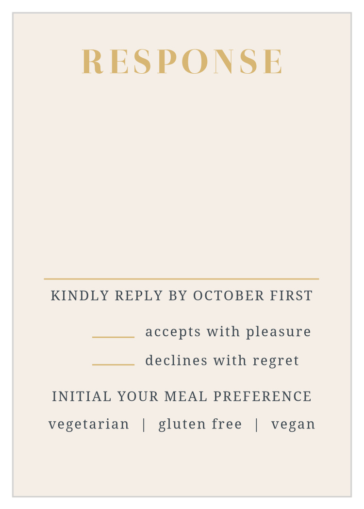 Trimmed In Gold Response Cards