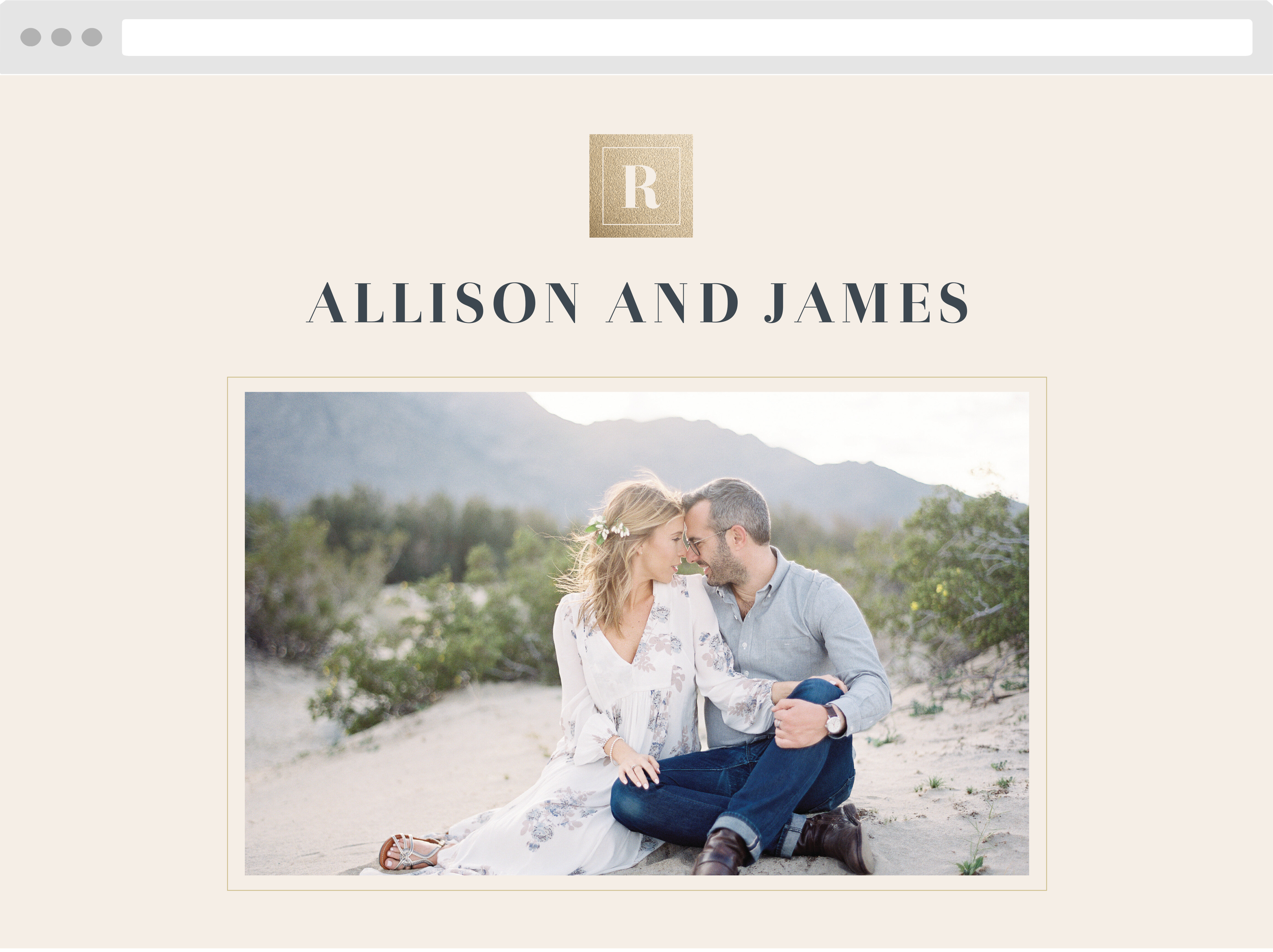 Trimmed In Gold Wedding Website