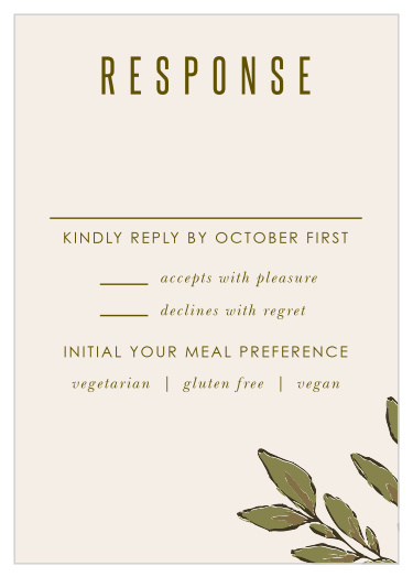 The Whimsical Wonderland Response Cards allow you to get a headcount for your big day!