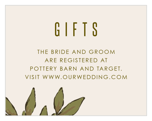 You'll love the botanical, rustic vibe of the Whimsical Wonderland Registry Cards!  