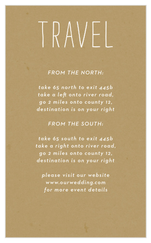 Our Big Type Direction Cards are a perfectly delightful way to keep your guests from getting lost.