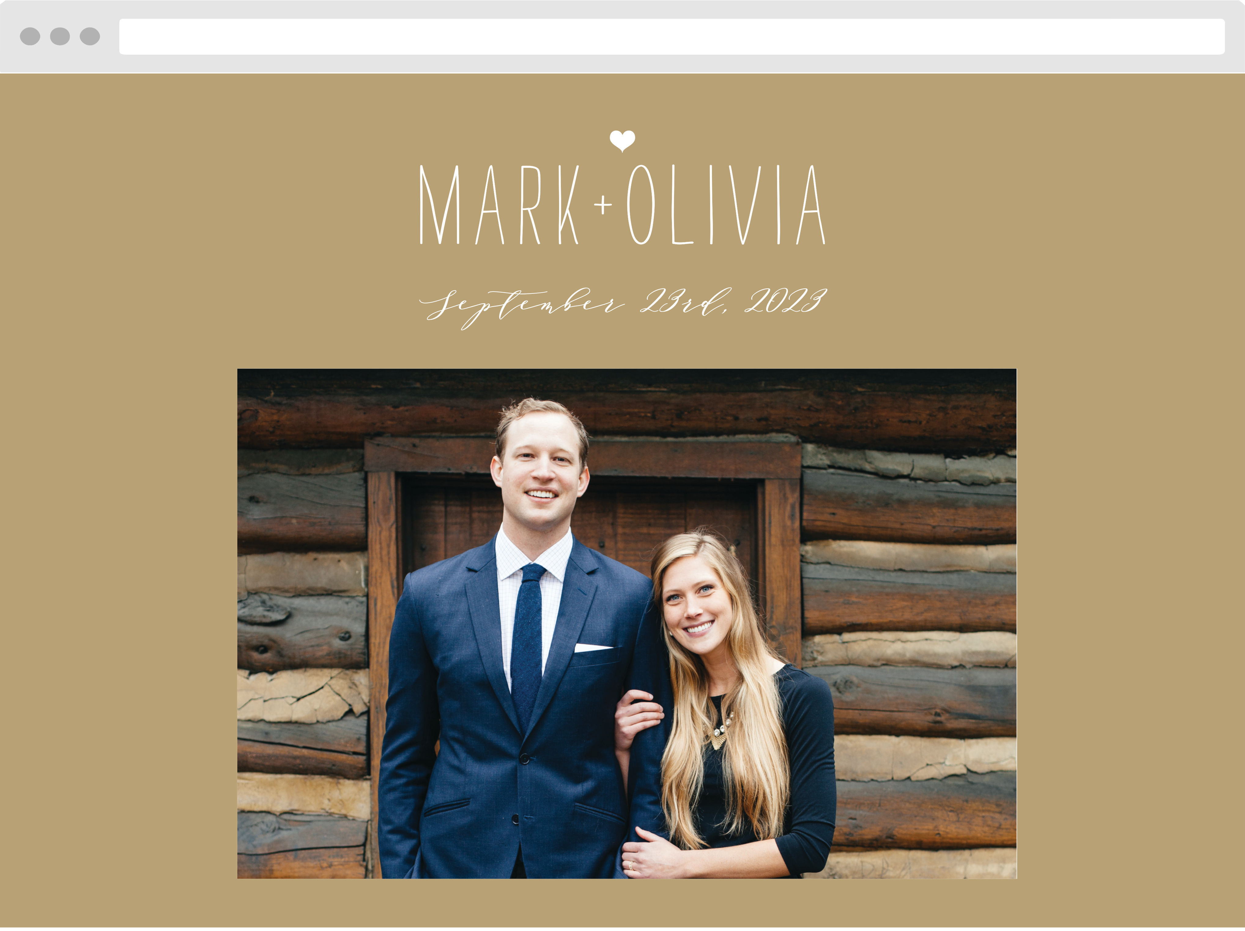 Big Type Wedding Website