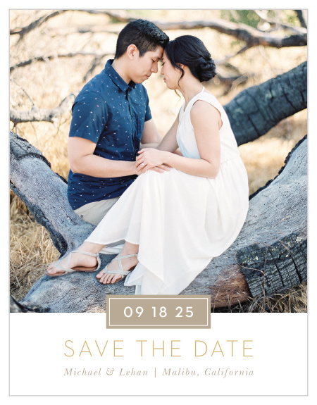 Ensure your family and friends will mark their calendars for your wedding with our Simply Stated Save-the-Date Cards.