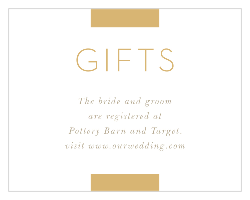 Simply Stated Wedding Registry Cards