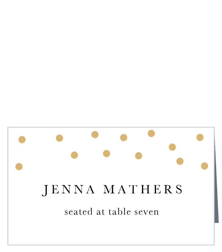 Golden Excitement Place Cards