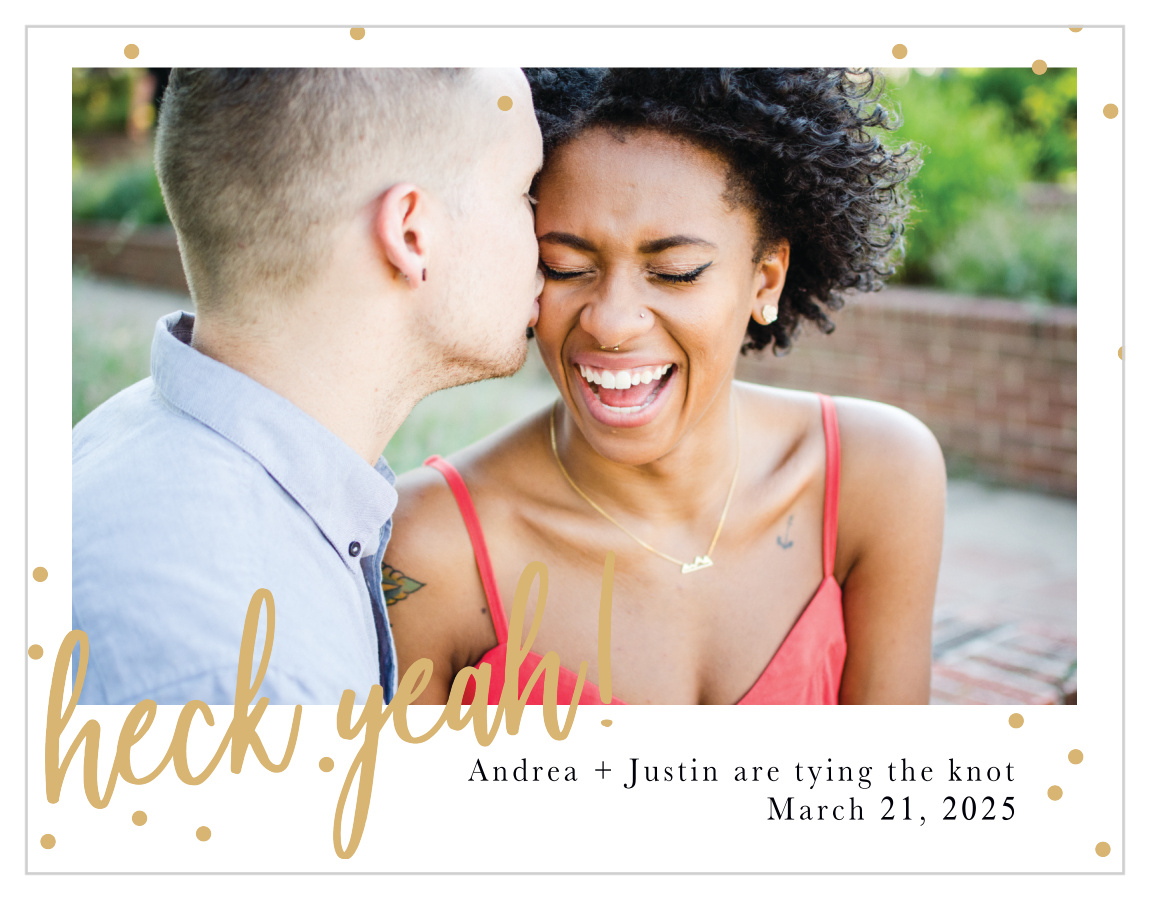 Golden Excitement Save the Date Cards