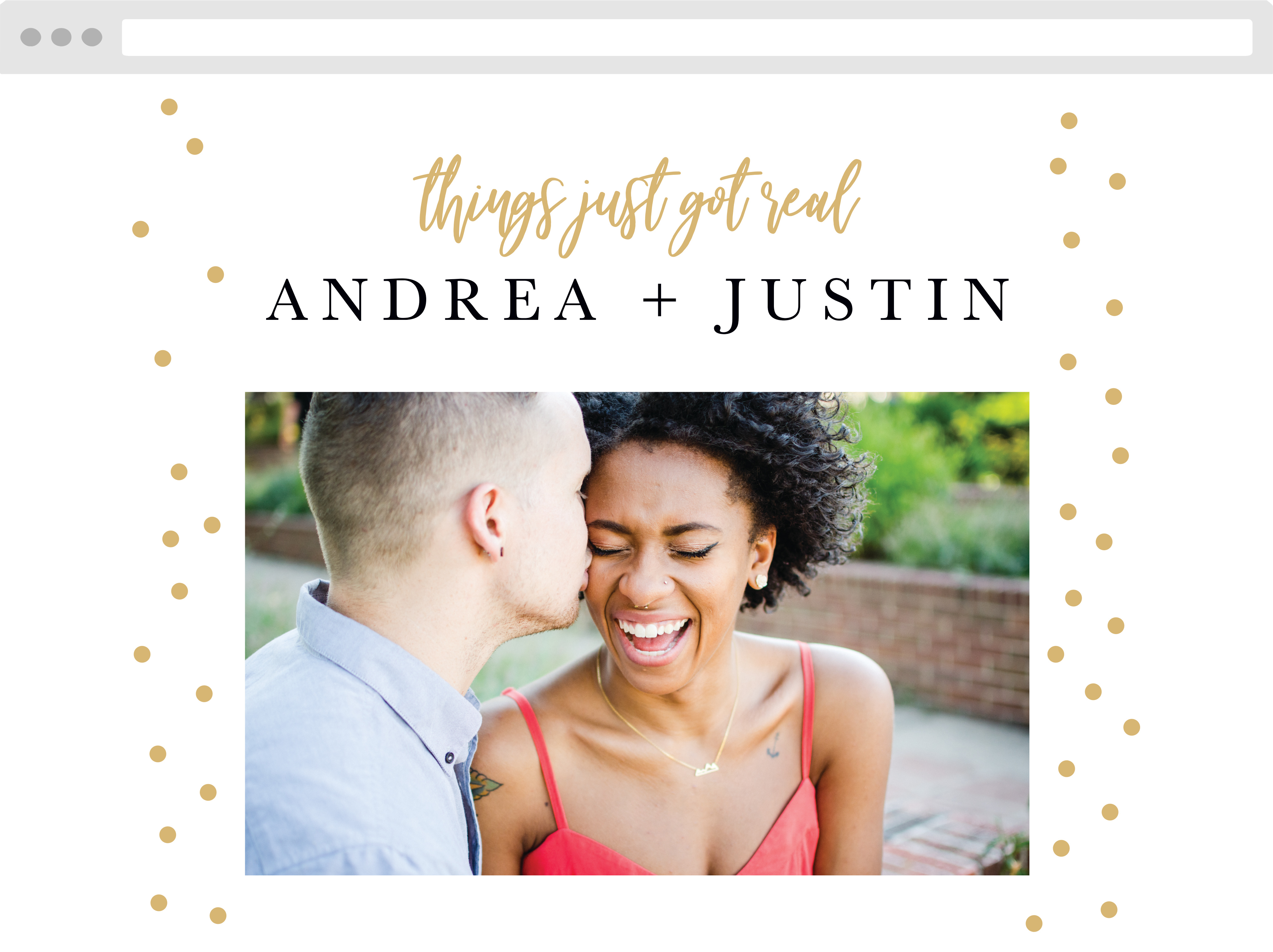 Golden Excitement Wedding Website