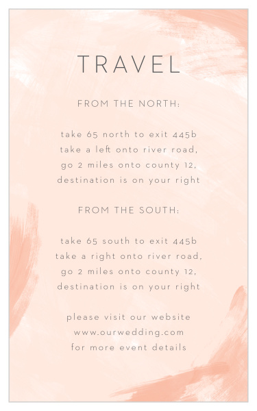 Utilizing lovely pastel colors, our Watercolor Strokes Direction Cards guarantee that your guests know exactly where to be and how to get there