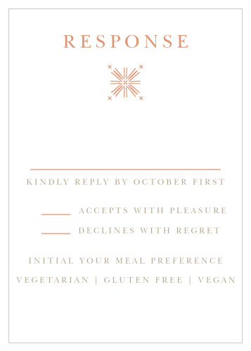 Pattern Play Wedding Response Cards are excellent for gathering a headcount for who will be attending your wedding ceremony.