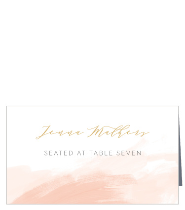 Guide guests to their assigned reception seats with the Watercolor Strokes Place Cards. 