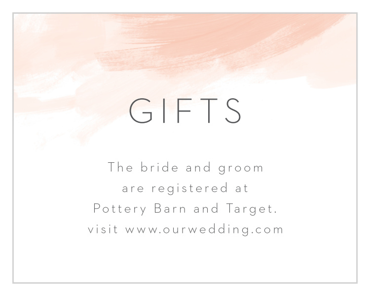 Watercolor Strokes Wedding Registry Cards
