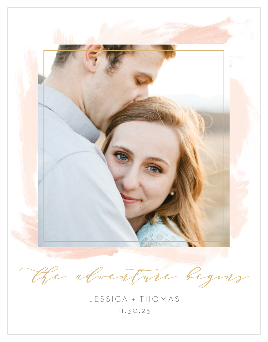 Watercolor Strokes Save the Date Cards