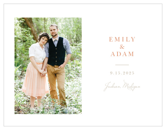 Family and friends are sure to mark their calendars for your wedding with our Pattern Play Save-the-Date Magnets.