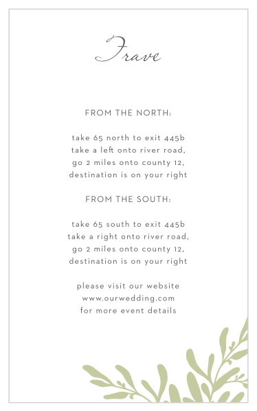 Your guests will be blown away by the elegant simplicity of our Fern Flock Direction Cards!