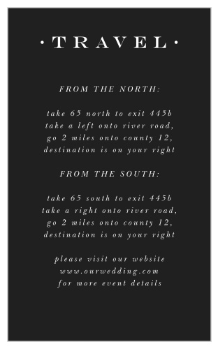 Guide your friends and family to your big day with our Best Day Ever Direction Cards.