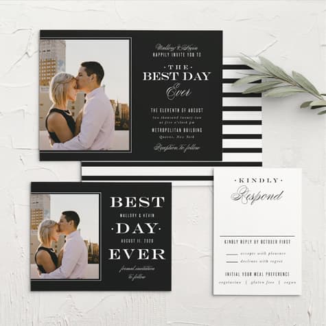Best Day Ever Wedding Invitations