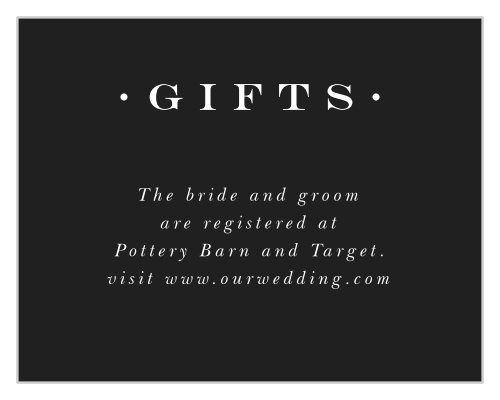 Let your friends know where you're registered with our Best Day Ever Registry Cards.