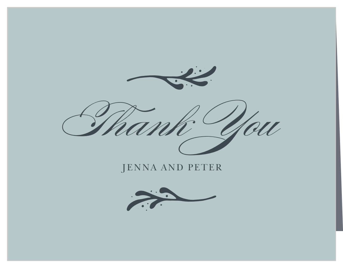 Entwined Blocks Wedding Thank You Cards