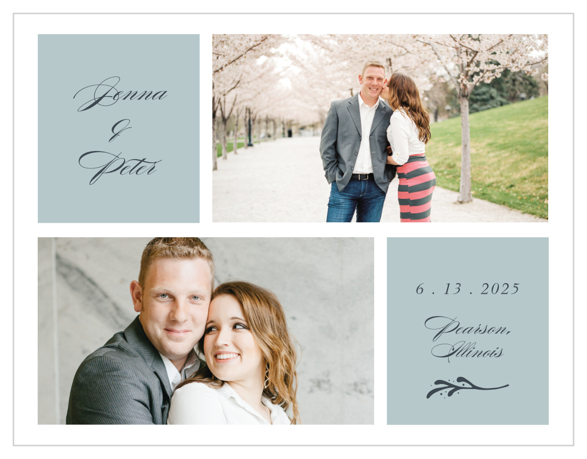 Entwined Blocks Save the Date Cards