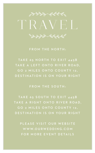A beautiful, earthy green color serves as the background of our Leafy Accents Direction Cards!
