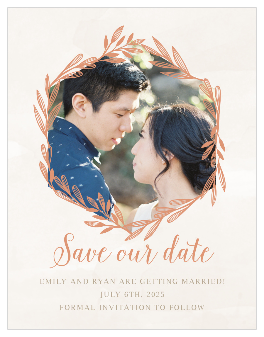 Hexagon Botanicals Save the Date Cards