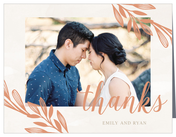 You can thank your guests for taking part in your big day by sending out the Hexagon Botanicals Wedding Thank You Cards!