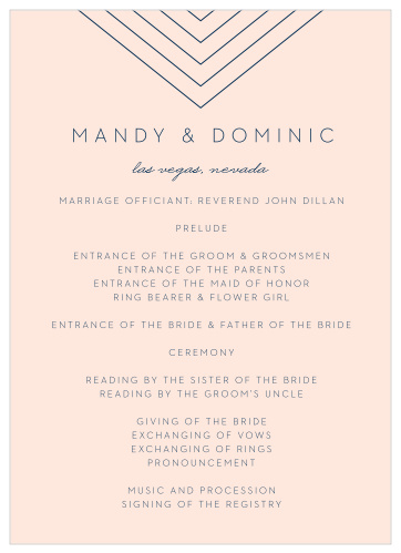 Allow your guests to follow along with our Mod Snaps Wedding Programs.