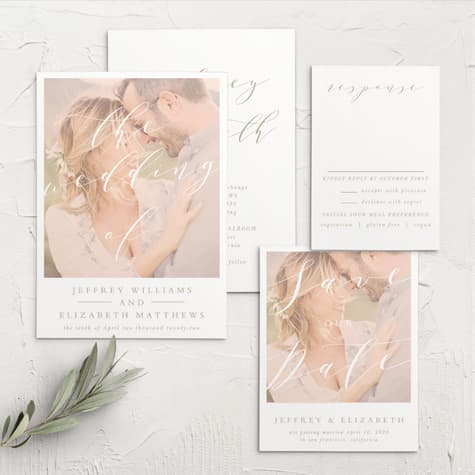 Modern Polaroid Wedding Invitations
