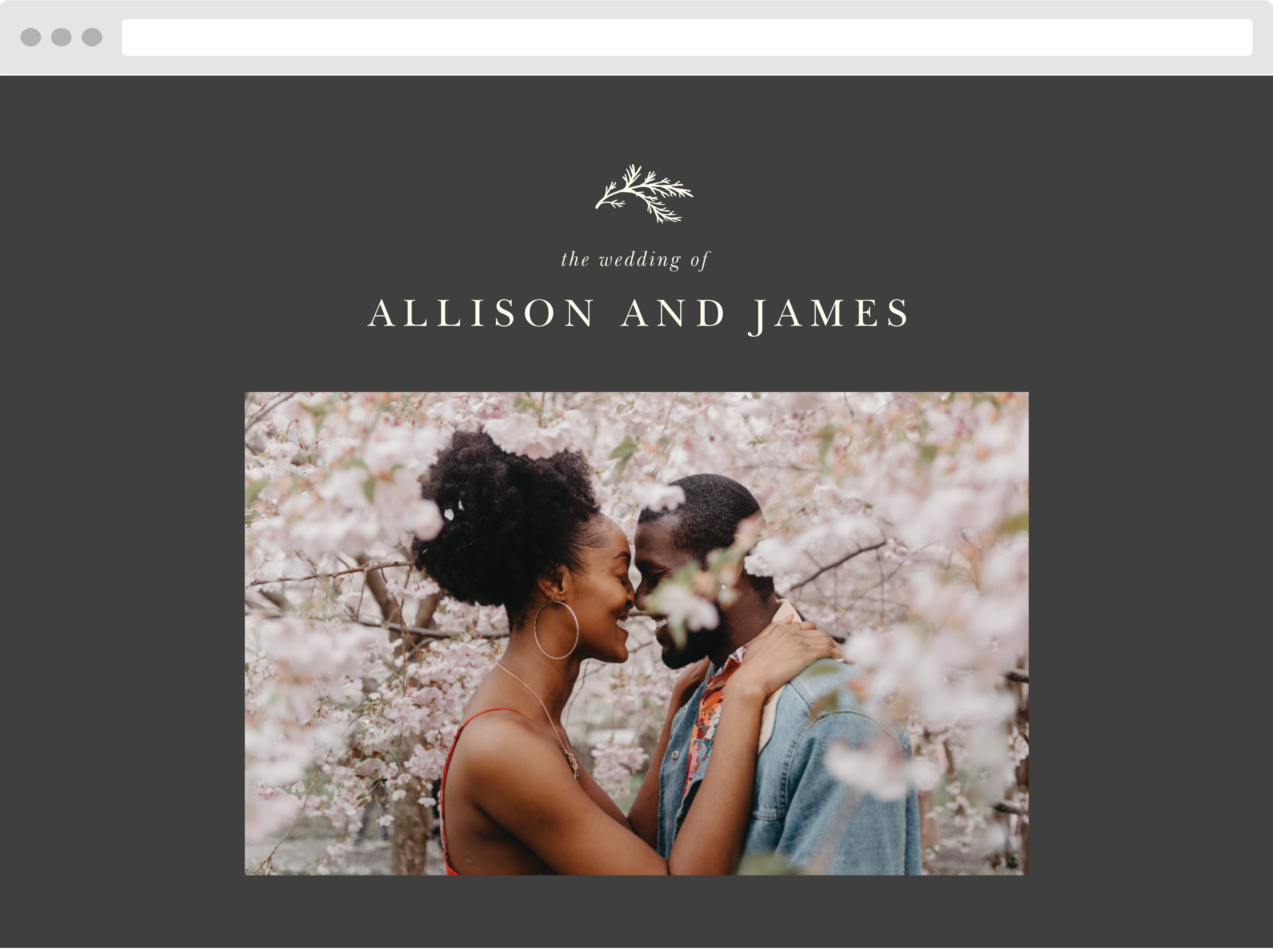 Modern Honor Wedding Website