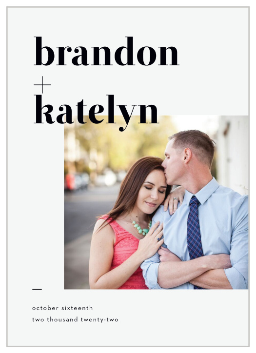 You'll love the modern, minimalist design of our Chic Editorial Wedding Invitations!