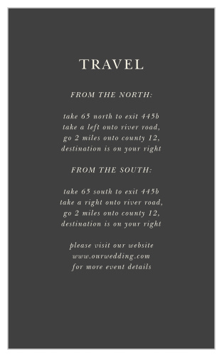 Our Modern Honor Direction Cards are perfect if you're looking for a touch of elegant minimalism for your wedding invitation package. 