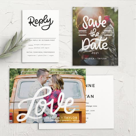 Charming Chalkboard Wedding Invitations