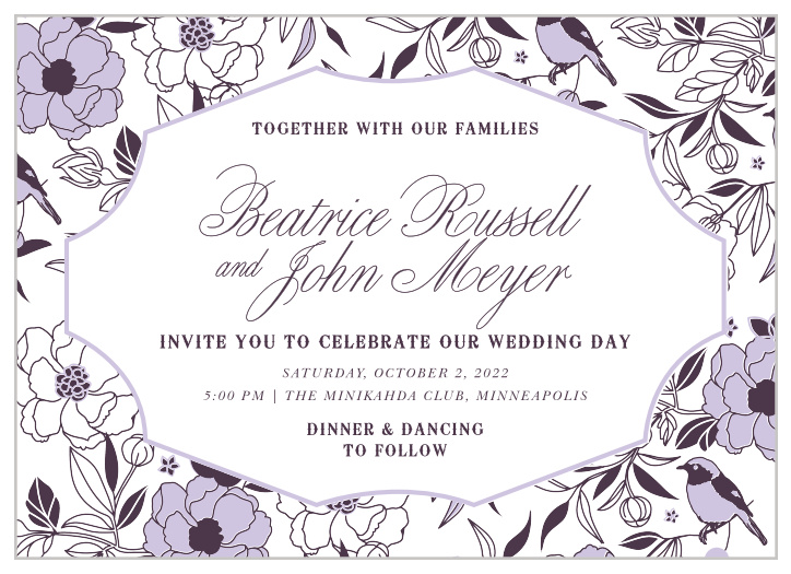 Our MaeMae's Midge Wedding Invitations are a perfectly gorgeous way to announce the special day.