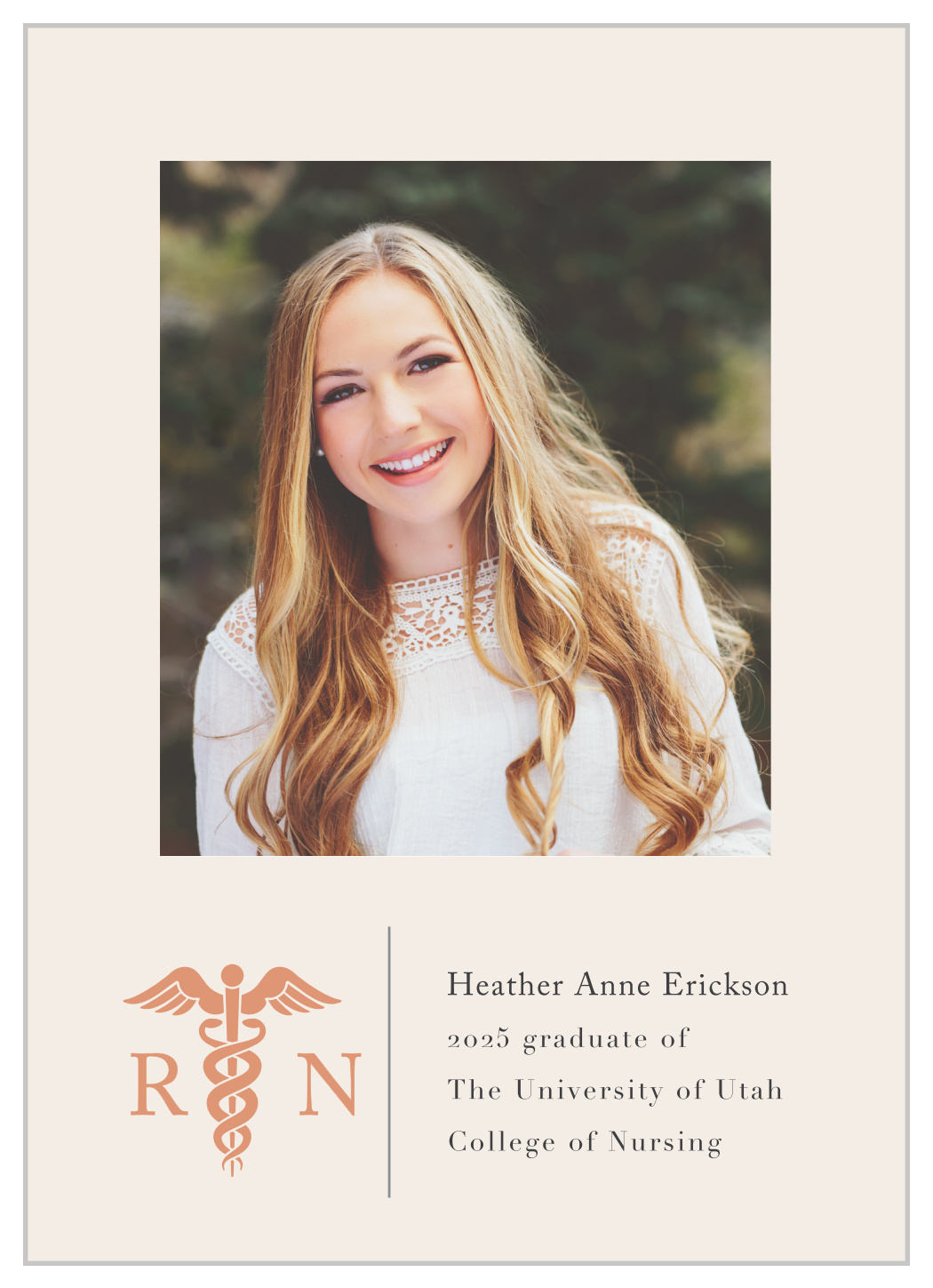 Nursing Symbol Graduation Announcements