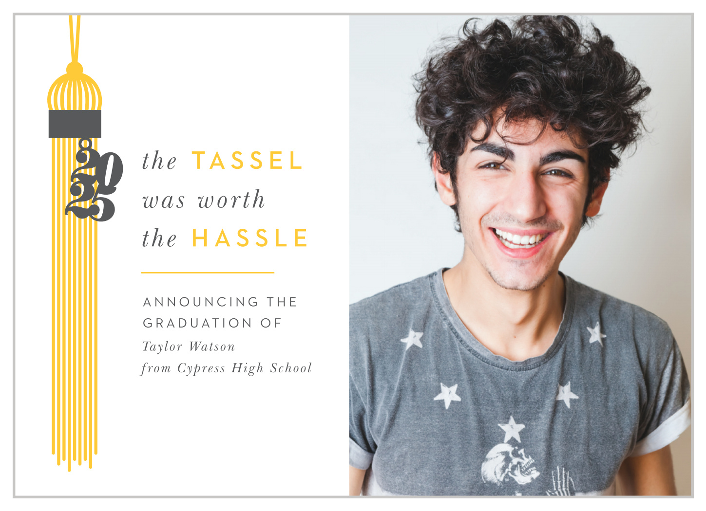 Tassel Year Graduation Announcements