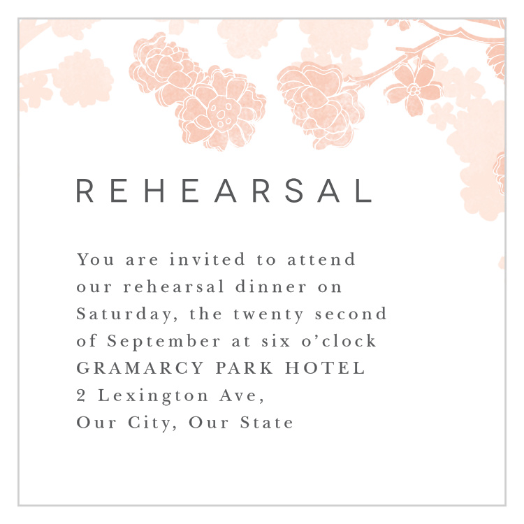 Tree Blossoms Rehearsal Cards
