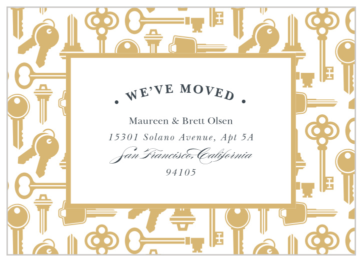 Announce your big move as you settle into your new house with our Shiny Keys Moving Announcements! 