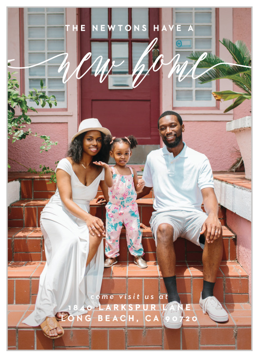 Help your dearest friends and family update their address books with the lovely styling of our New Home Moving Announcements. 