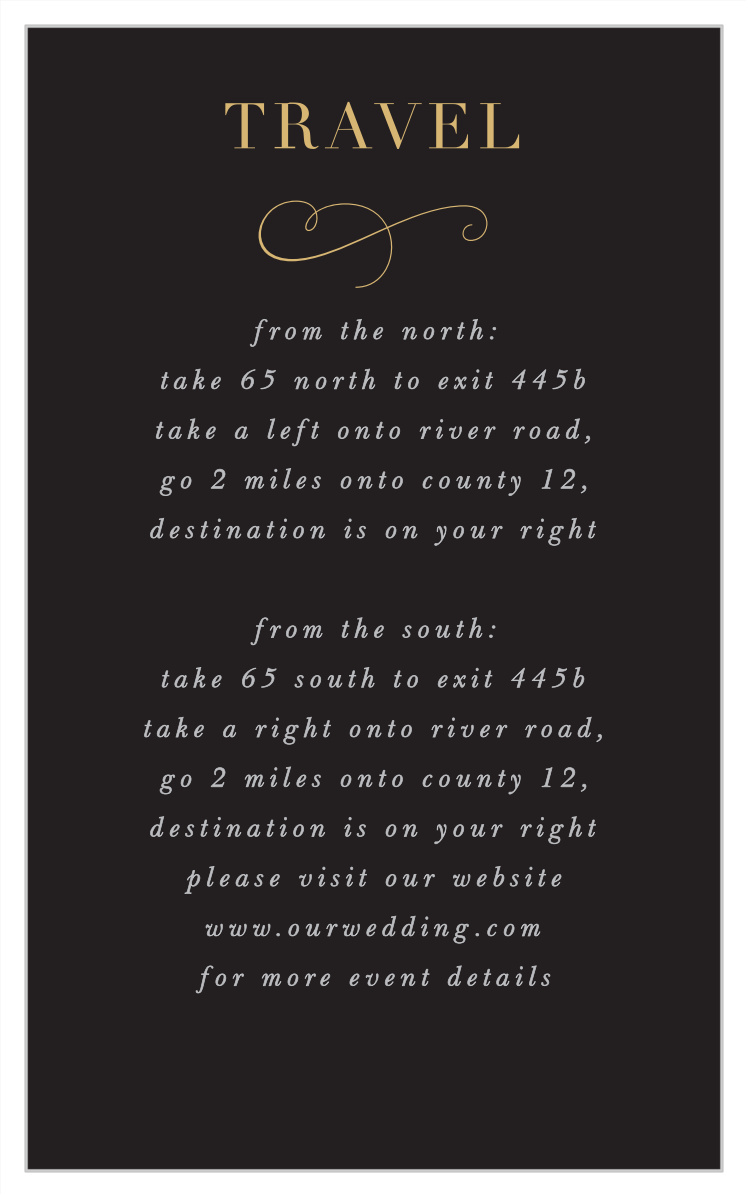 Moody Florals Direction Cards by Basic Invite