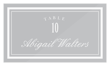 Nothing will catch your guests' attention like our Antique Luxury Clear Place Cards decorating each of your table tops.