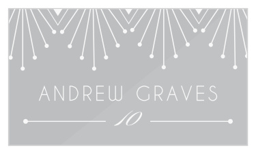 Our Deco Classic Clear Place Cards are classically elegant.