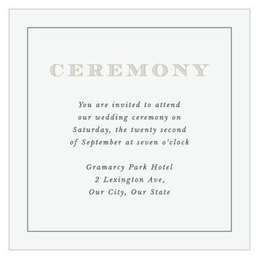 Bring family and friends together to witness your union with our Streamlined Scroll Ceremony Cards.