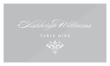 Scripted Elegance Clear Place Cards ensure that your guests know precisely where they're meant to be.