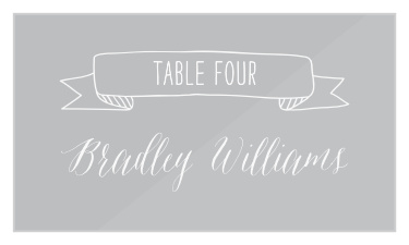 Chalkboard Inscription Clear Place Cards provide an indescribably beautiful beacon for your guests to find their seats by.