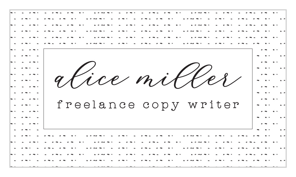 Type Writer Dots Business Cards