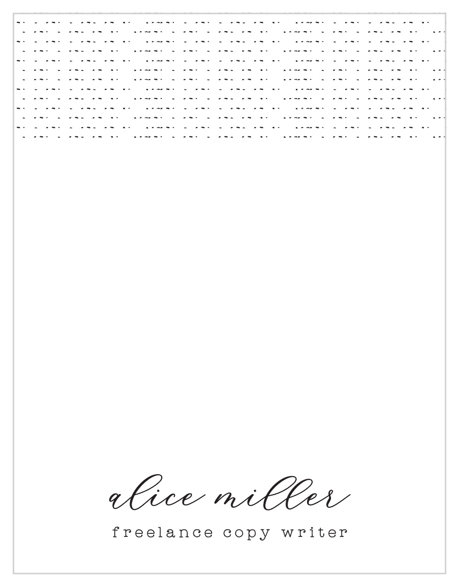 Type Writer Dots Business Stationery