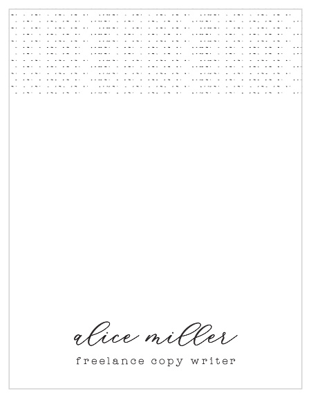 Our Type Writer Dots Business Stationery function as the perfect complement to every piece of correspondence.