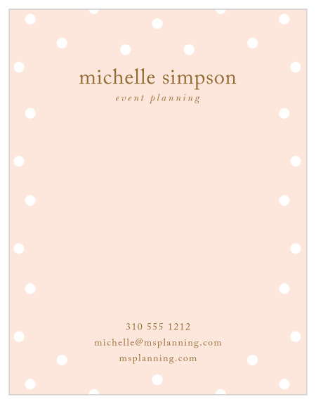 Add a personal touch to your handwritten notes to clients and coworkers with the chic look of our Confetti Dots Business Stationery.