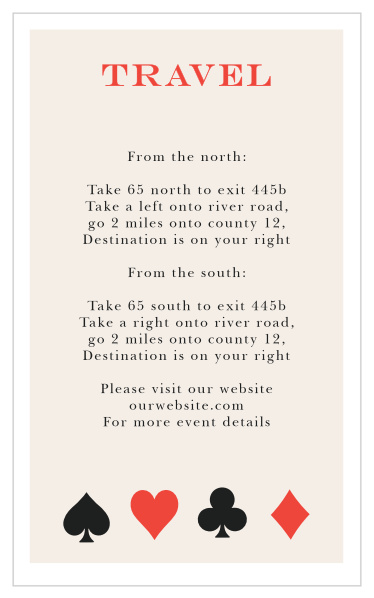 Magician Cards Bat Mitzvah Direction Cards help your guests find their way to your daughter's celebration with as little difficulty as possible.