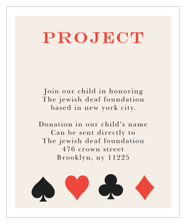 Guarantee that your daughter's celebration is a force for good with our Magician Cards Bat Mitzvah Project Cards.